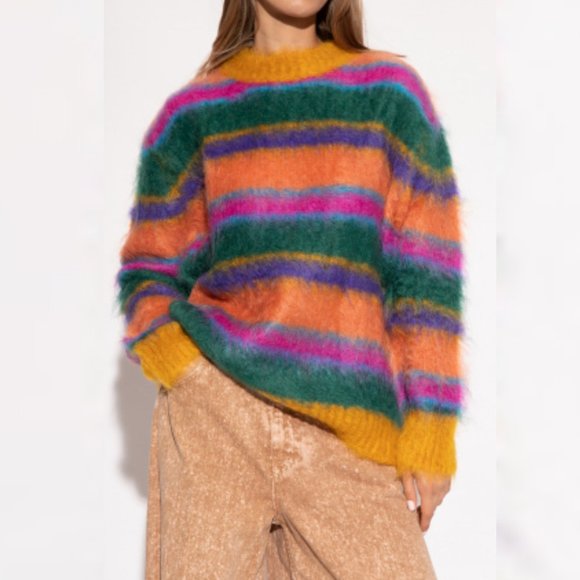 [NWT] Marni Striped Brushed Mohair-Blend Sweater (IT 38, US 2) - Picture 6 of 12